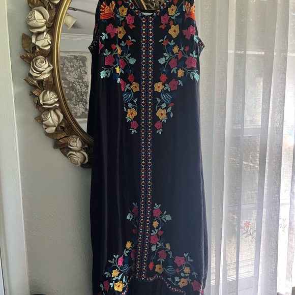 Sundance Life of light 💫 embroidered Highlow Midi dress Sz XL - Picture 4 of 7